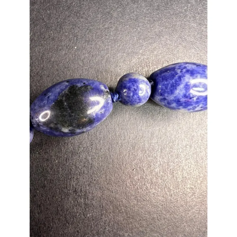 NEW sodalite necklace and bracelet with sterling silver clasp